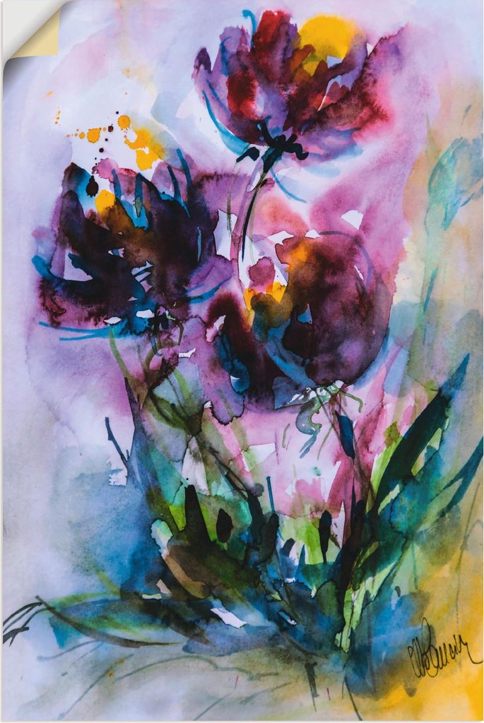 ARTland Wandbild, selbstklebend Küchenschelle Größe: 60x90 cm