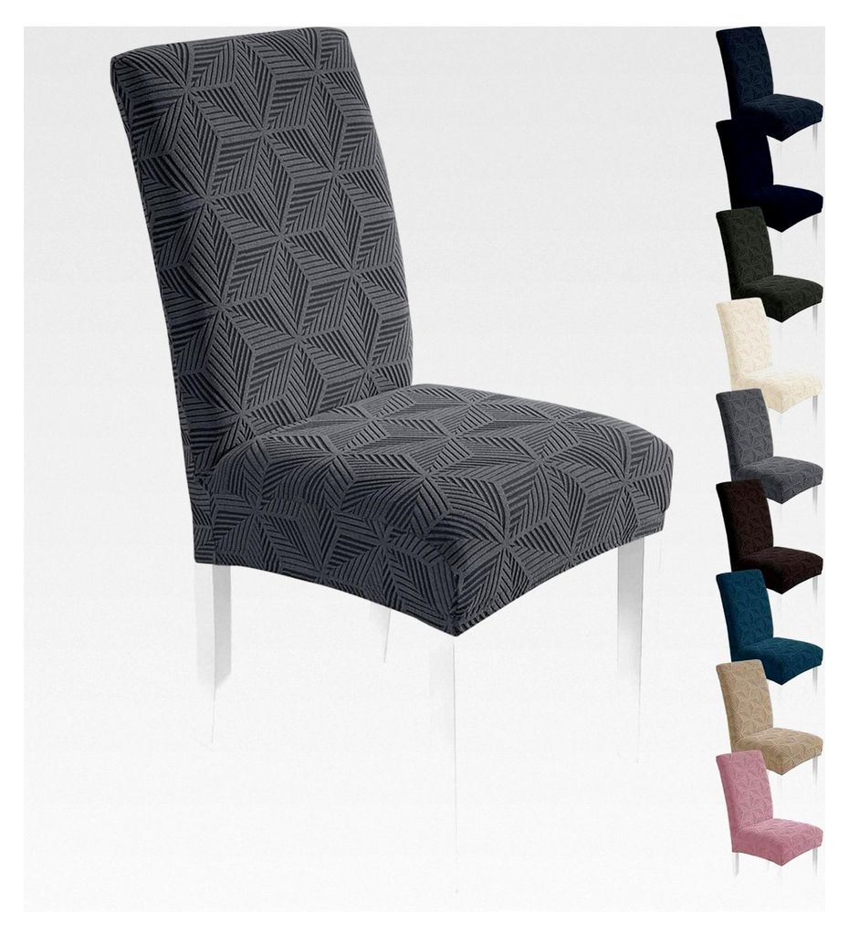 Stretch-Stuhlbezug 2er Set, Universelle Elastische Stuhlbezüge, Waschbare Stuhlbezüge, Dekorative Hussen für Stühle, Komfort-Stuhlüberzug, Stu...