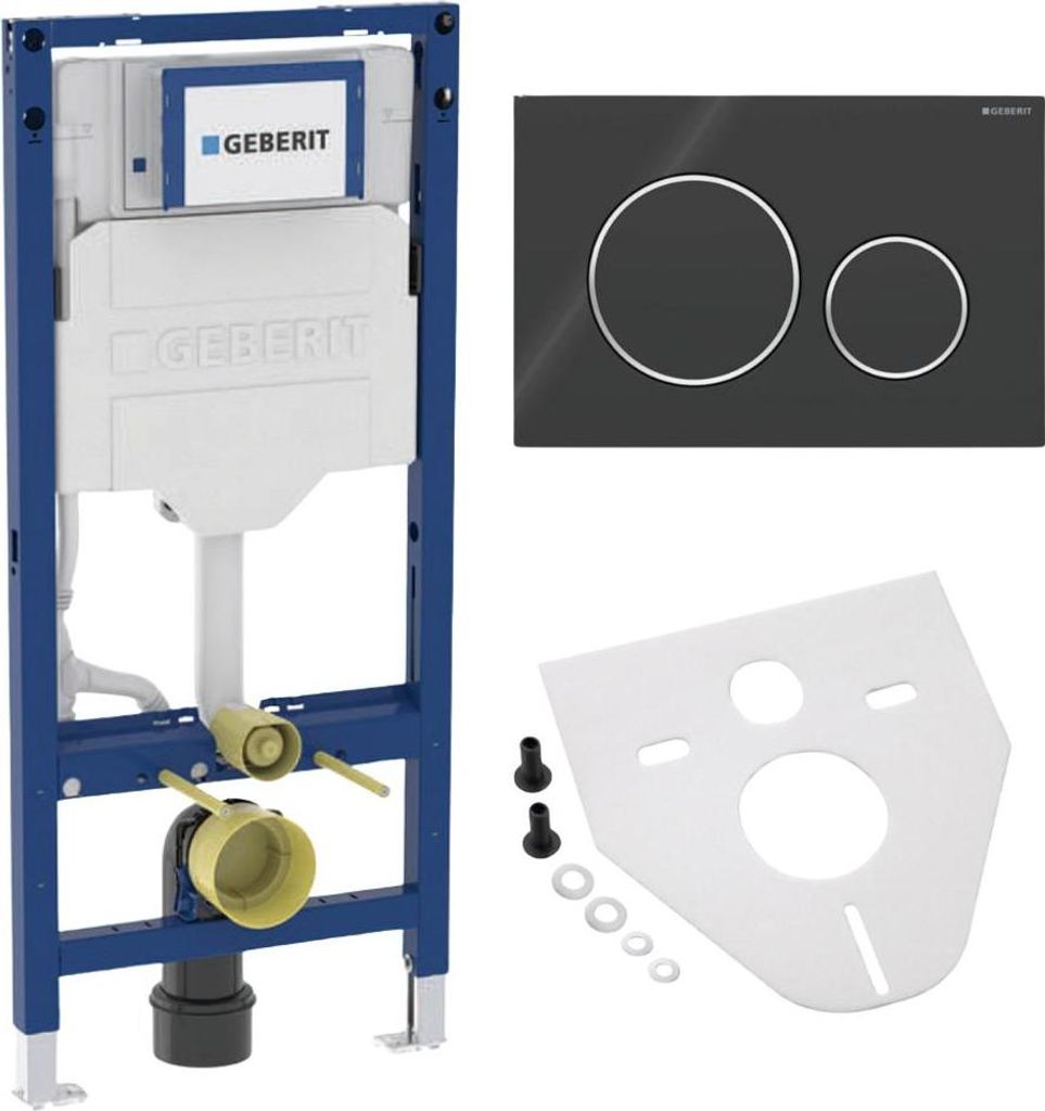 BADfabrik24 Geberit Duofix Element für Wand-WC, 112 cm, mit Sigma UP-Spülkasten 12 cm + Geberit Sigma20 Betätigungsplatte für 2-Mengen-Spülung...