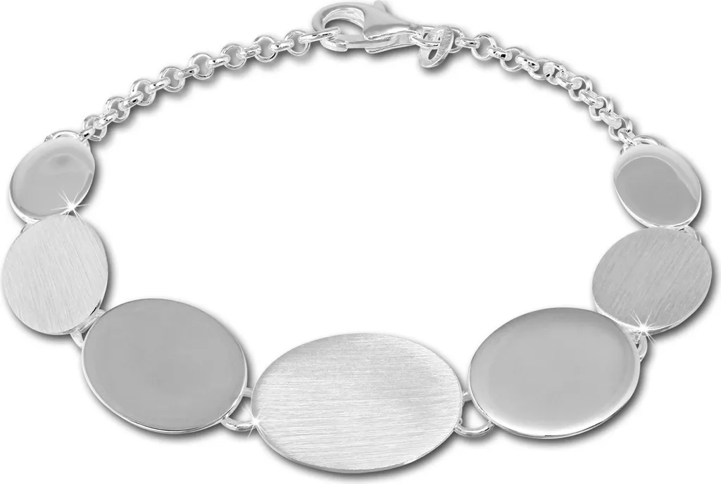 Bracelet Chic en Argent Mat 19,5cm pour Femme - Idée Cadeau Élégante