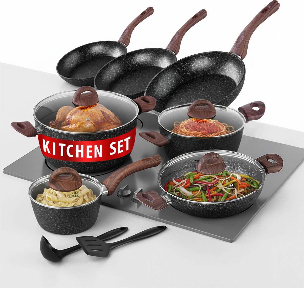 Geschirrset MagicHome Black Marble Line, 13-teilig Produktbild 