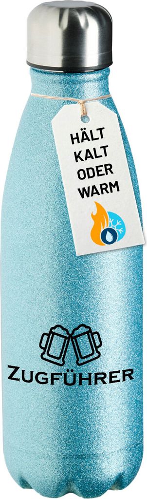 Huuraa Trinkflasche Zugführer Schützenfest 500ml Blue Edelstahl Wasserflasche Trinkflasche Geschenkidee