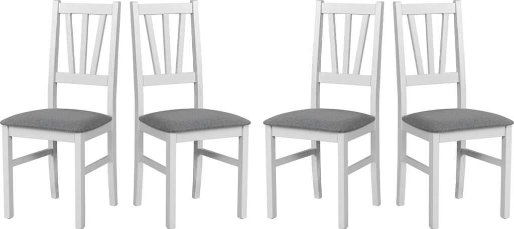 Esszimmerstuhl - Set 4x BOS 5 weiss, hygge 91