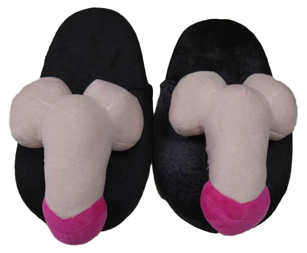 1 Paar Plüschpantoffeln, lustiges, rutschfestes, sexy Brustmuster, Damen-Winterpantoffeln, warm, für den Alltag