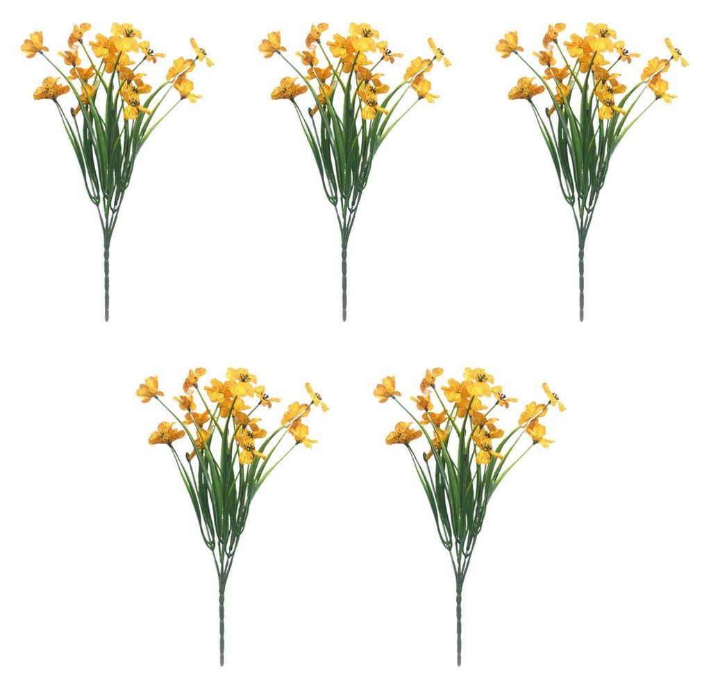 5 künstliche Veilchensträuße, UV-beständig, realistische Kunstblumen für den Außenbereich, Terrassen, Veranden, Blumenkästen und die Innende...
