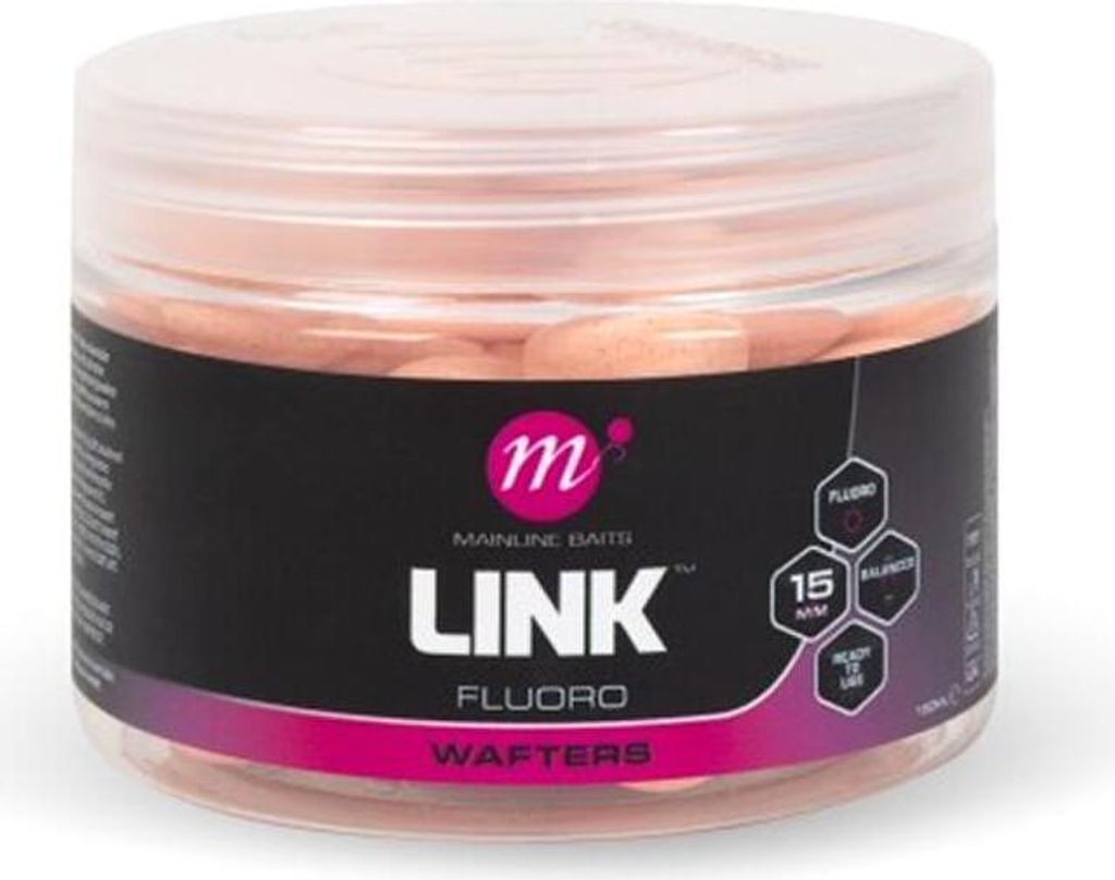 Mainline Link Fluoro Wafters 13mm Rosa Kugeln