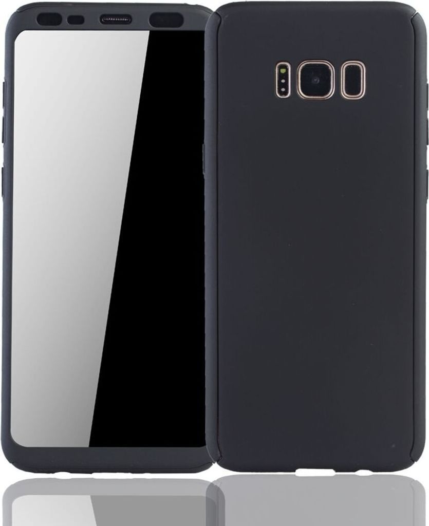 Handyhülle Schutzhülle für Samsung Galaxy S8 Plus Full Case Cover Displayschutz 360 Schwarz