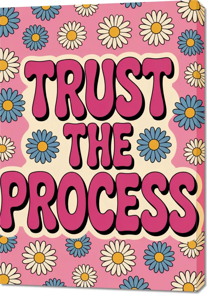 Tableau Motivation Trust 70x100 cm Décoration Murale Rétro Vintage Salon