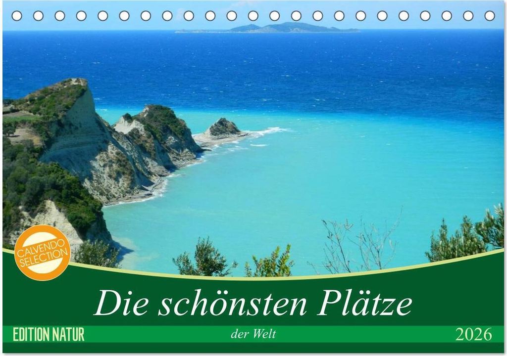 Die schönsten Plätze der Welt (Tischkalender 2026 DIN A5 quer), CALVENDO Monatskalender