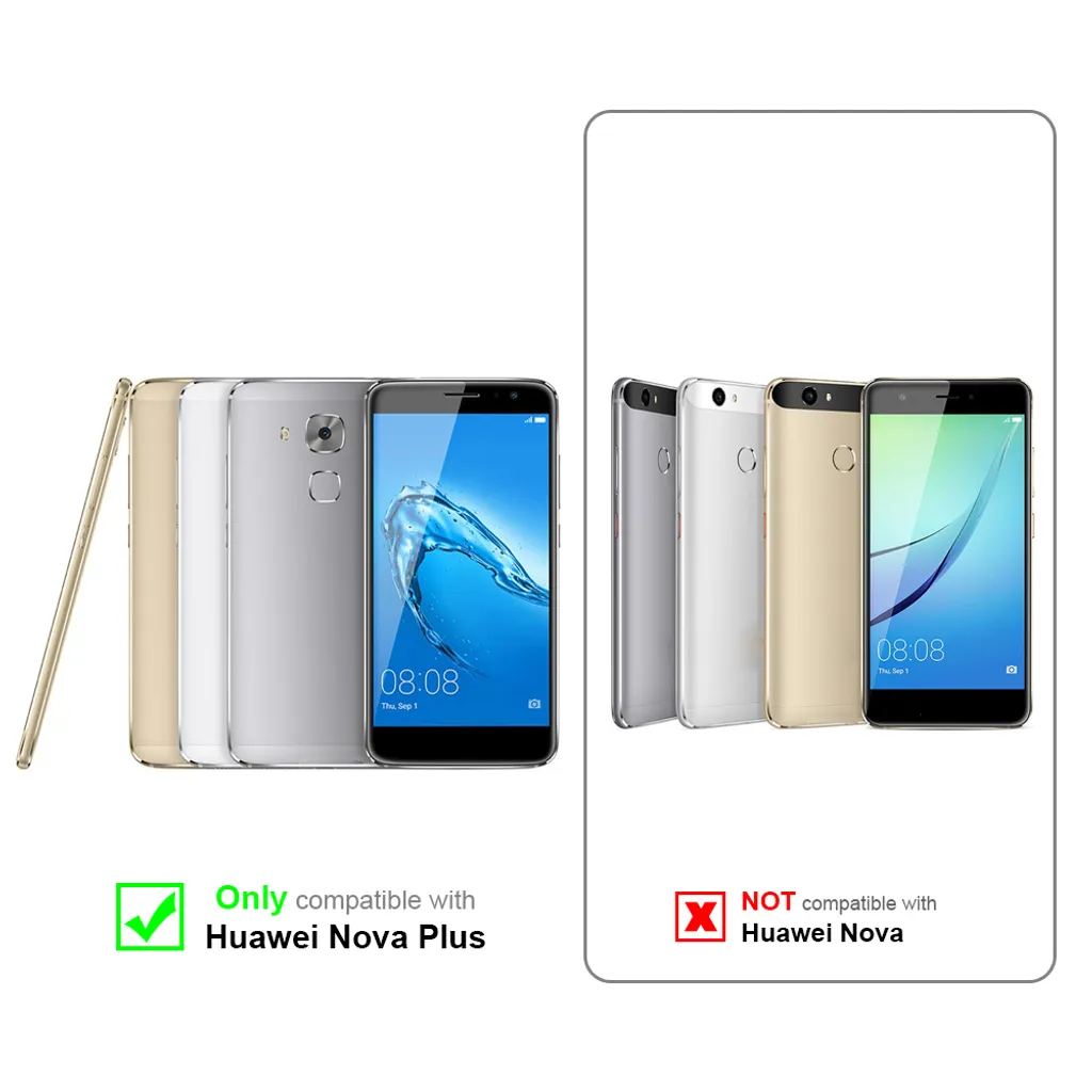 CADORABO - Custodia Compatibile Con Huawei Nova Plus In Rosso Metallo - Hard Cas