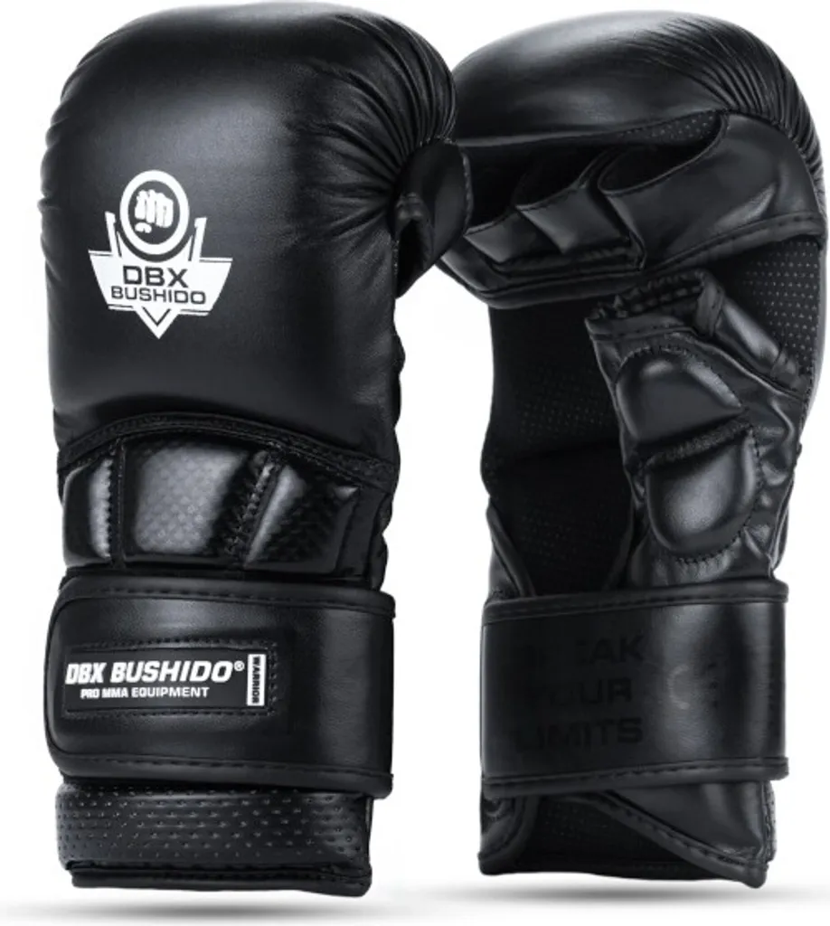 Gants MMA Warrior noirs DBX BUSHIDO taille M pour entraînement intense