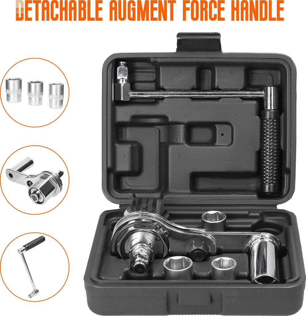 1/2'' Torsions-Drehmoment-Multiplikator-Schlüssel Arbeitssparender Radmuttern-Entferner Auto-Reifen-Demontage-Kraft-Schlüssel Max 680Nm