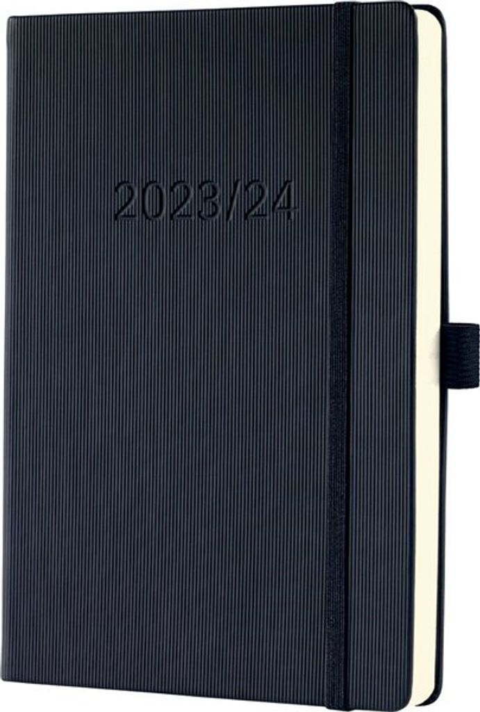 Wochenkalender Conceptum 2024, schwarz, 18 Monate, ca. DIN A5, 1 Woche / 2 Seiten