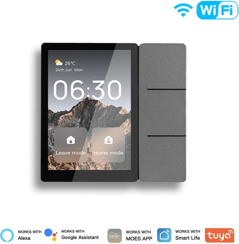 ZELURXX Tuya Smart 3.5 Zoll Mini Zentrale, WiFi/ZigBee Wandschalter, Thermostat, 3 Wege, Relais, Infrarot, Smart Home Steuerung