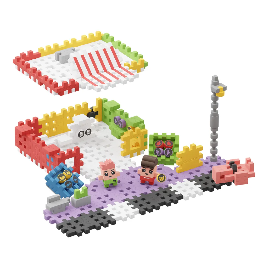Jeu de construction Mini Waffle 148 pièces - Blocs souples et colorés
