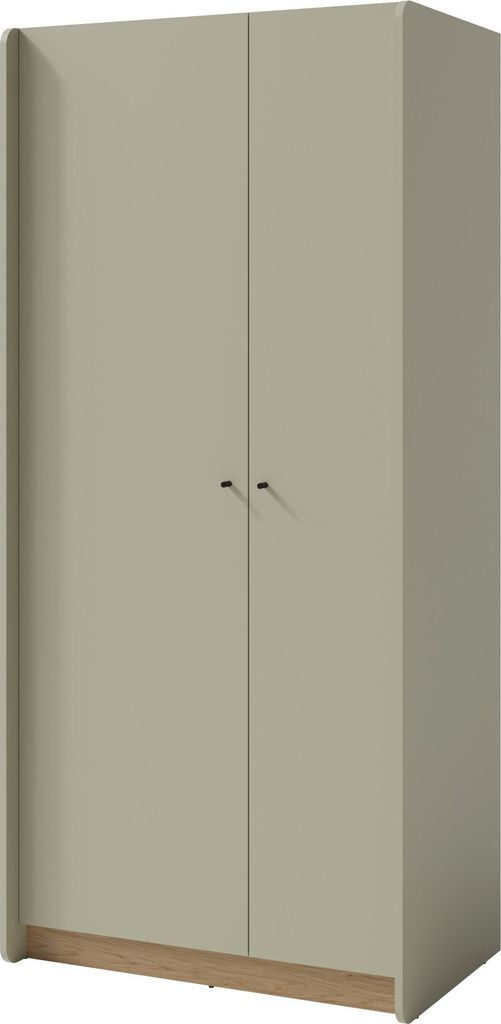 Furniture24 Kleiderschrank Alessio Ae3 Schrank 90 X 195 X 52 Cm Eukalyptus/Eiche Baltic Dune