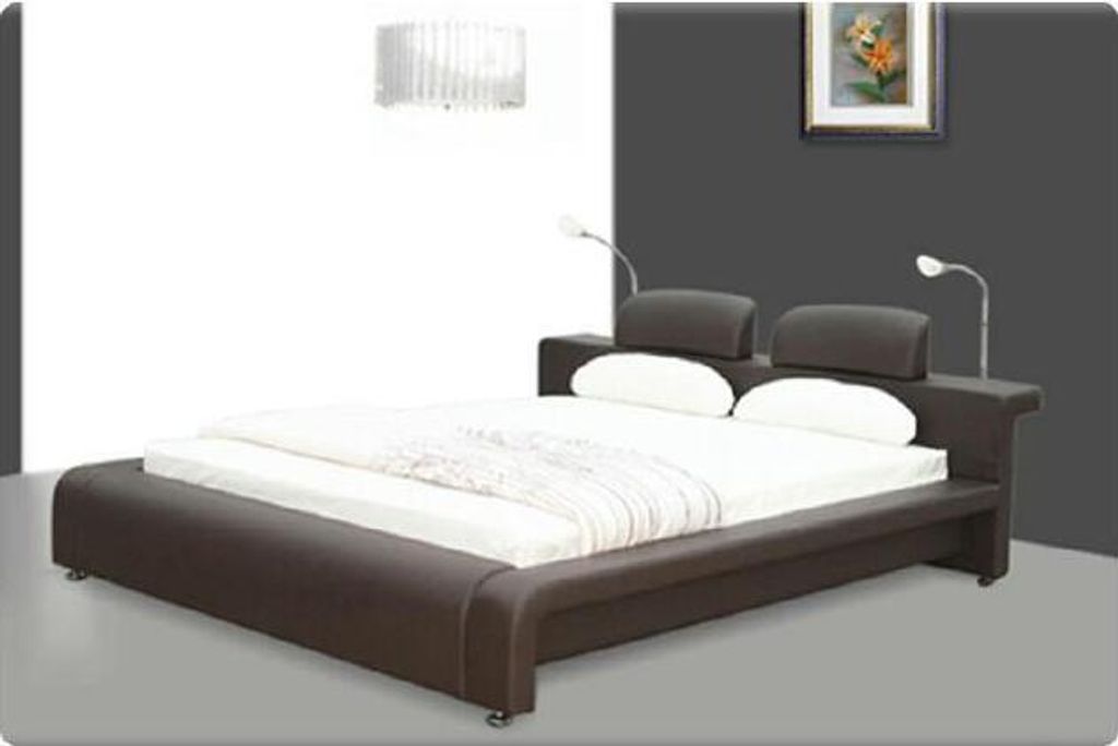 Wasserbett Betten Komplett Lederbett Polsterbett mit Matratze Neu LILLI Bett