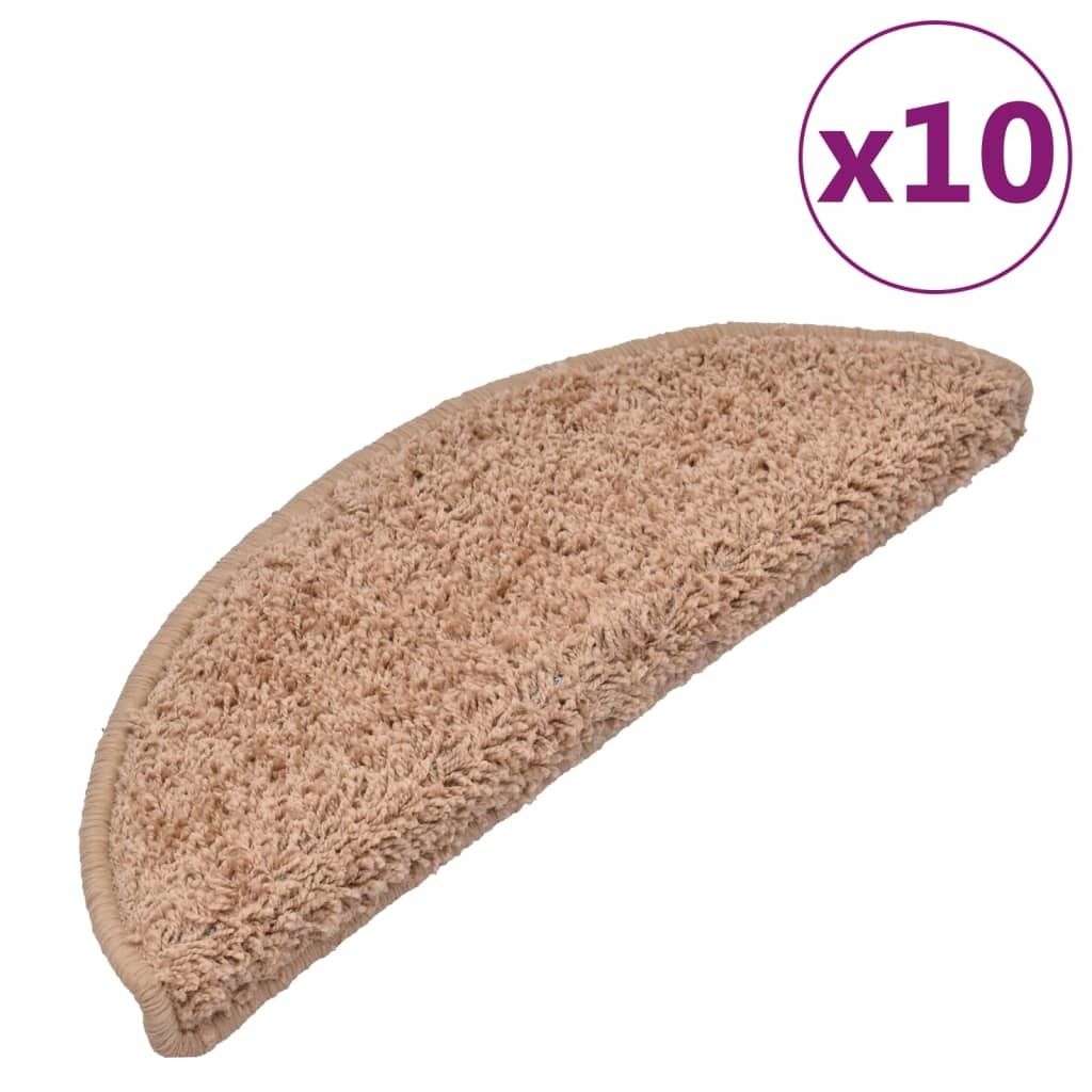Stufenmatten 10 Stk. 65x21x4 cm Beige Halbrund Groß