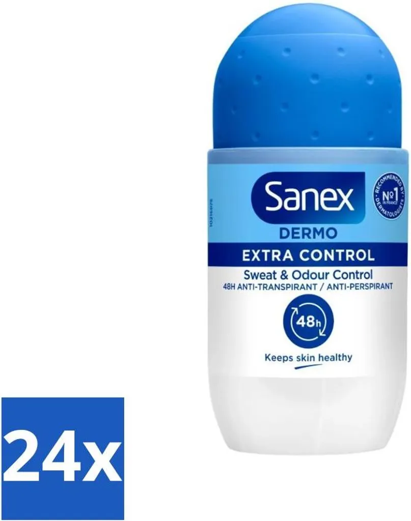 Sanex Roll-on Dermo Extra Control 50ml Confezione Risparmio 24 Pezzi