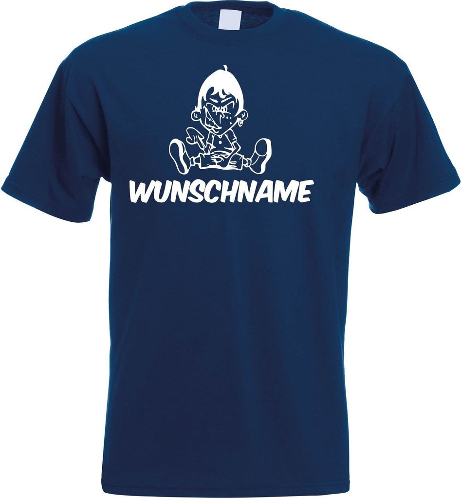 Kiwistar - T-Shirt Herren - Navyblau - L - Piss on - Junge sitzt - Pissmännchen - mit Wunschtext personalisiert - Geschenk Mann Vatertag individue...