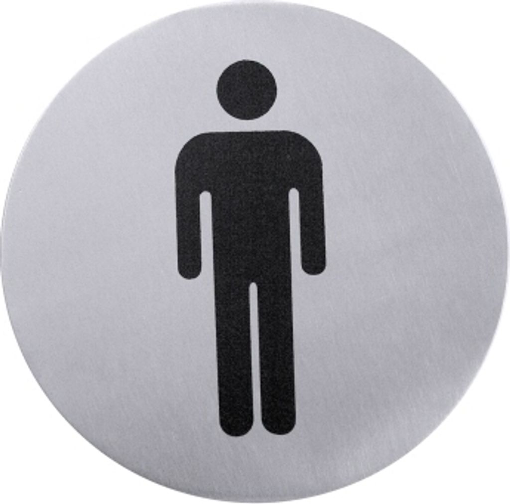 1x Toiletten-Türsymbole aus Edelstahl Hauswaren, Haushalt