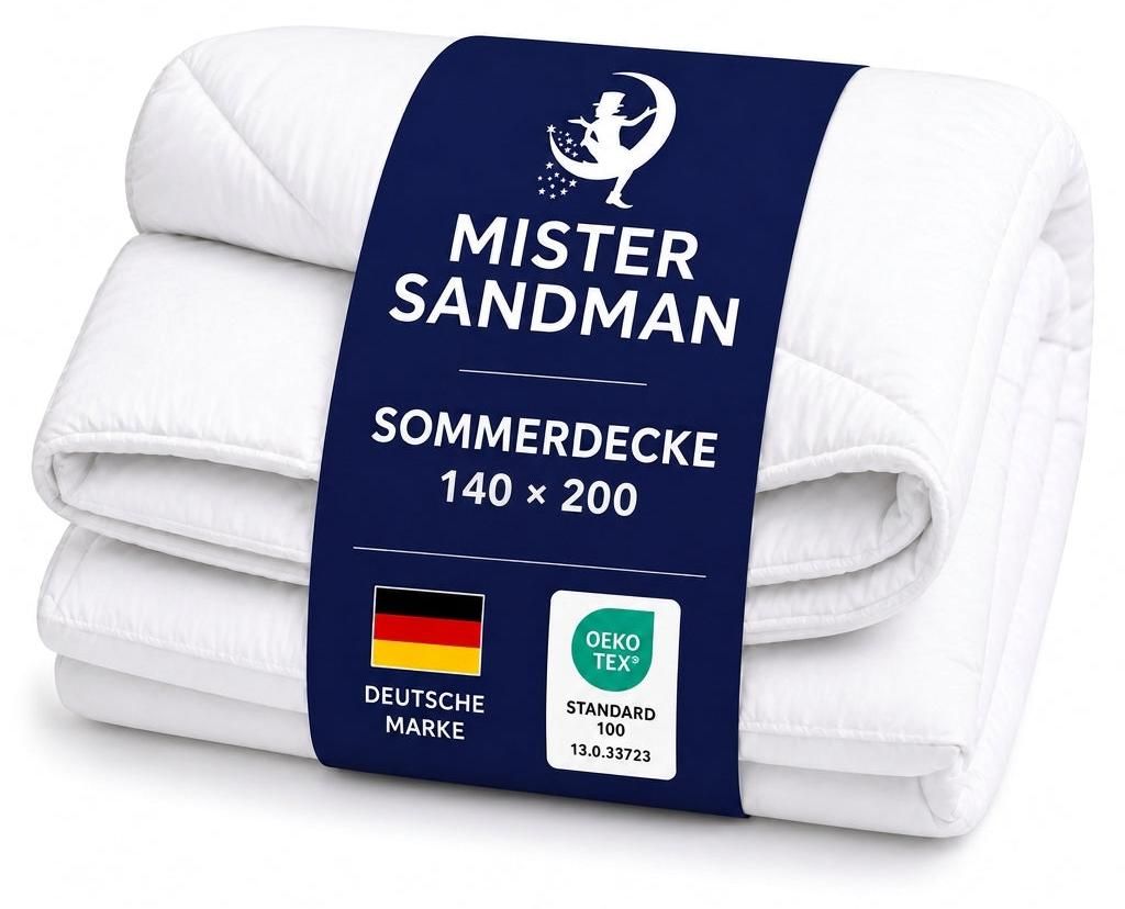Bettdecke 140x200 cm – Sommerbettdecke Steppdecke atmungsaktiv – Decke waschbar – Allergiker geeignet – Deutsche Markenqualität