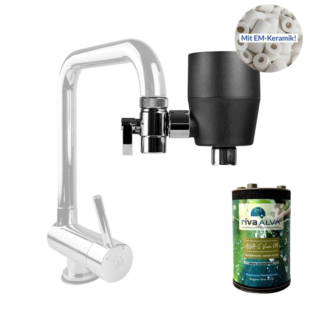 rivaALVA-S Viva EM Wasserfilter am Wasserhahn mit EM Produktbild 
