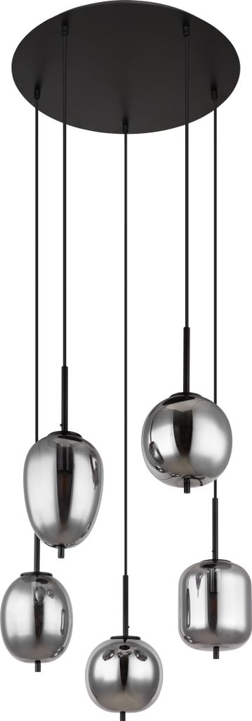 Globo Lighting Hängeleuchte Metall schwarz, 6x E14 Produktbild 2