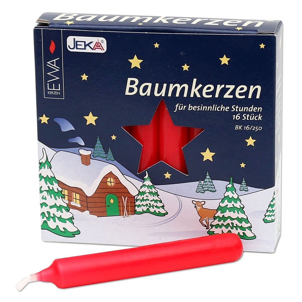 EWA / JEKA - Baumkerzen 16 / 250 - Rot