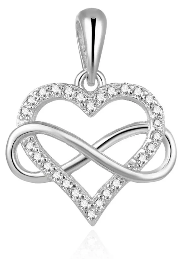 Pendentif Argent Infini Sertis de Zircons Brillants Modèle AGH542L