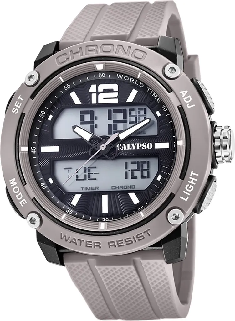 Montre Homme Calypso Résistante K5796/1 Grise - Fini les Rayures Faciles