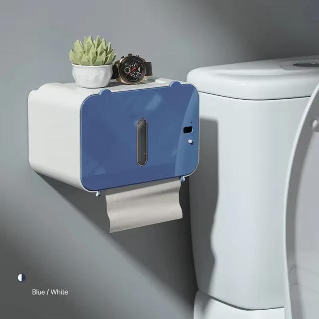 AIORBER Automatischer Sensor Papierspender Wandmontage Berührungslos Wasserdicht für Bad Küche Blau