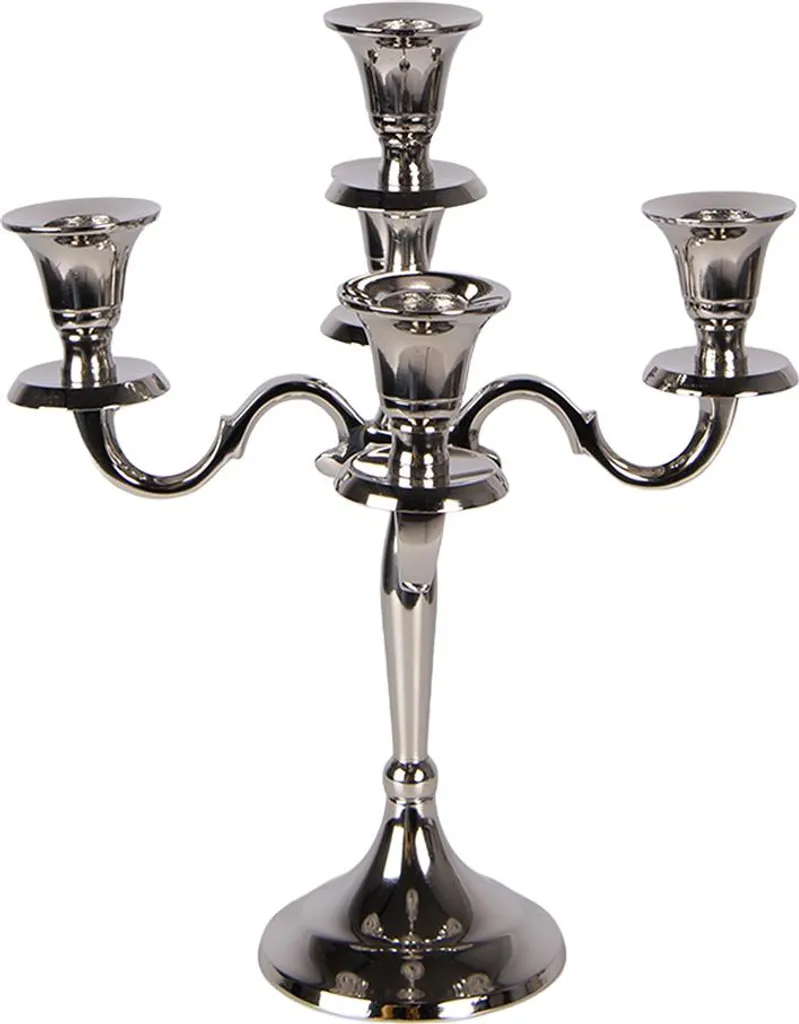 Plafonnier lustre argenté en aluminium ciselé pour salon chic