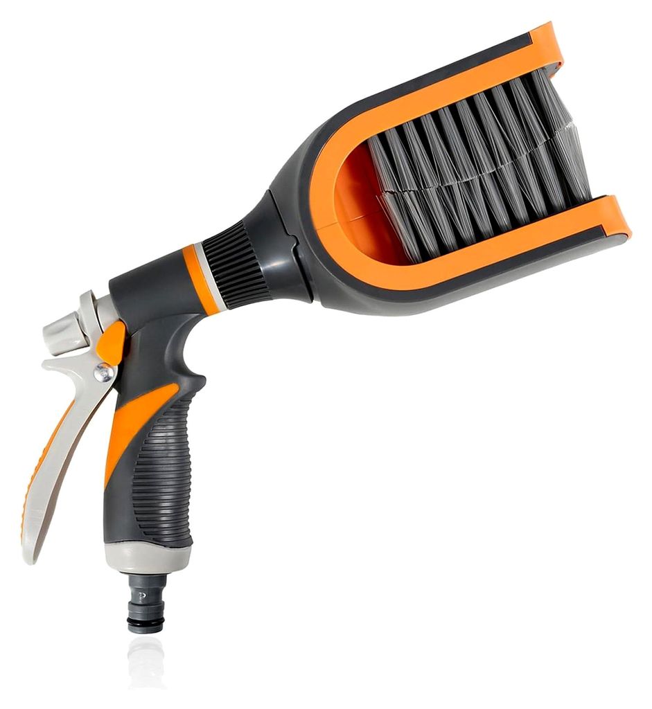 Reinigungsbürste für C- oder Z-Lamellen, Raffstore Reinigungsbürste für außen, Ersatzbürsten Design, drehbarer Bürstenkopf mit Wasseranschlu...