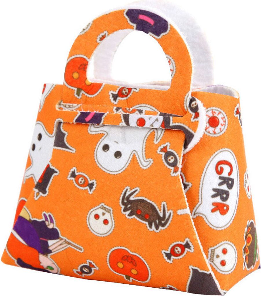 Halloween-Filz-Geschenktasche: Kreative Fledermaus- und Kürbis-Einkaufstasche für Halloween-Kinderkostüme(10 Stück,B)