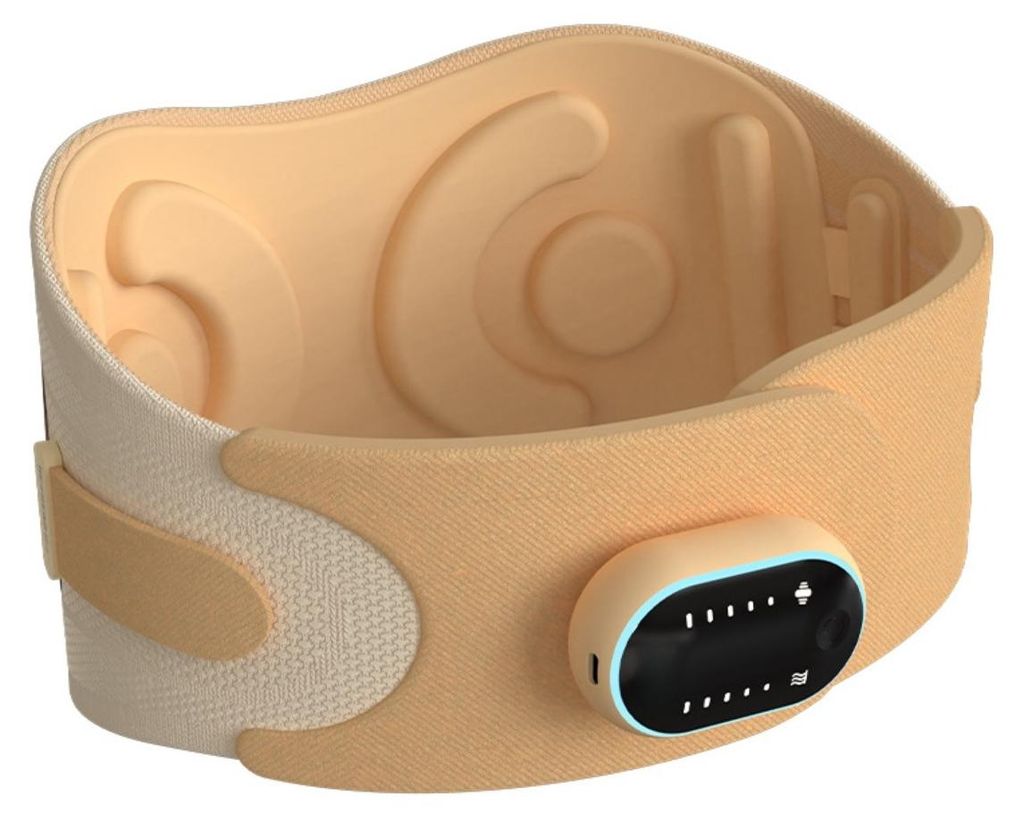 INF Lendenwirbelstützgürtel mit Massagefunktion – Ergonomische, beheizte 360°-Rückenstütze mit Carbonfaser-Heizung, Vibrationsmassage und wi...