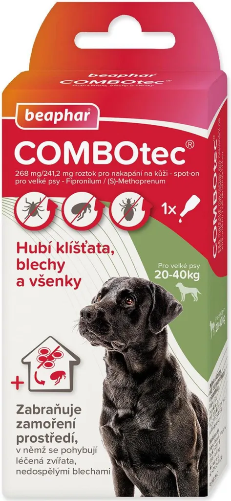 Protection Puces et Tiques Combotec Beaphar Chien de Taille L 40 kg