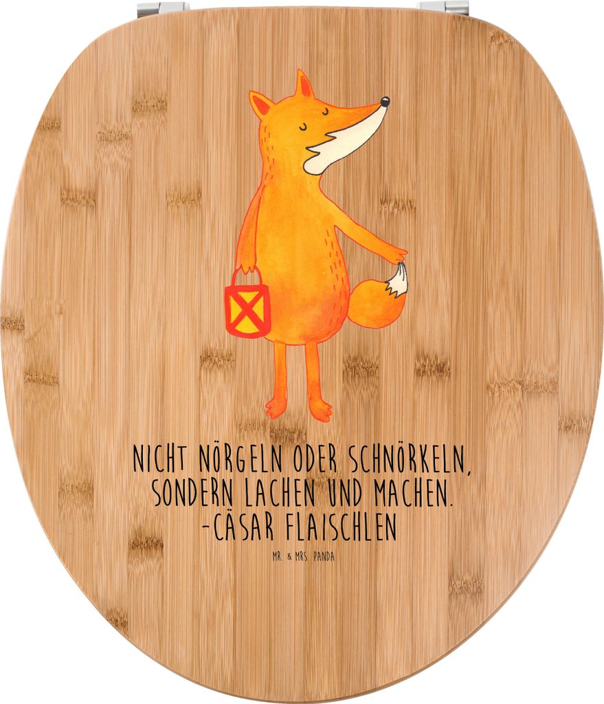 Mr. & Mrs. Panda WC Sitz Fuchs Laterne - Transparent - Geschenk, Sankt Martin, Klobrille, klo deckel, Toilettendeckel, Füchse, Optimistisch, Brill...