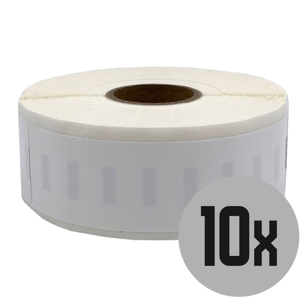 DULA Etiketten - Kompatibel mit Dymo Compatible labels - Weiß - 1933081 - 2112285 - Duurzame magazijnetiketten - 10 rollen - 89 x 25 mm - 350 labe...
