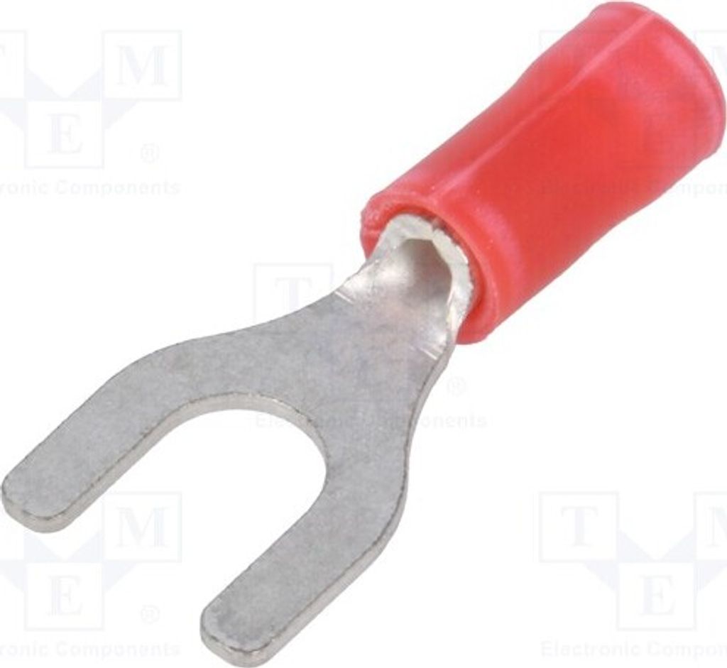 3x Gabelkabelschuh 0,26÷1,65mm2 Klemmverbindung M4,5 Ø: 5mm rot 34156 Isolierte K