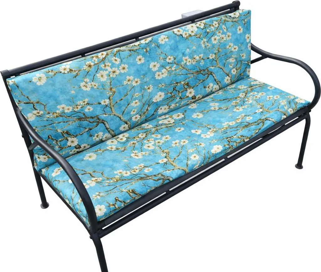 Coussin d'assise extérieur 120x80 cm Bertoni déperlant coloris amande