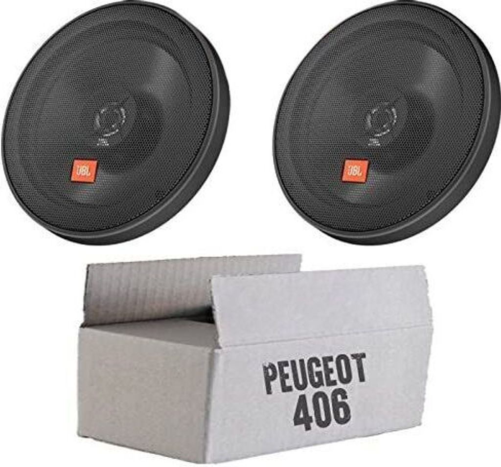 JBL STAGE2 624 | 2-Wege | 16,5cm Koax Lautsprecher - Einbauset passend für Peugeot 406 - justSOUND