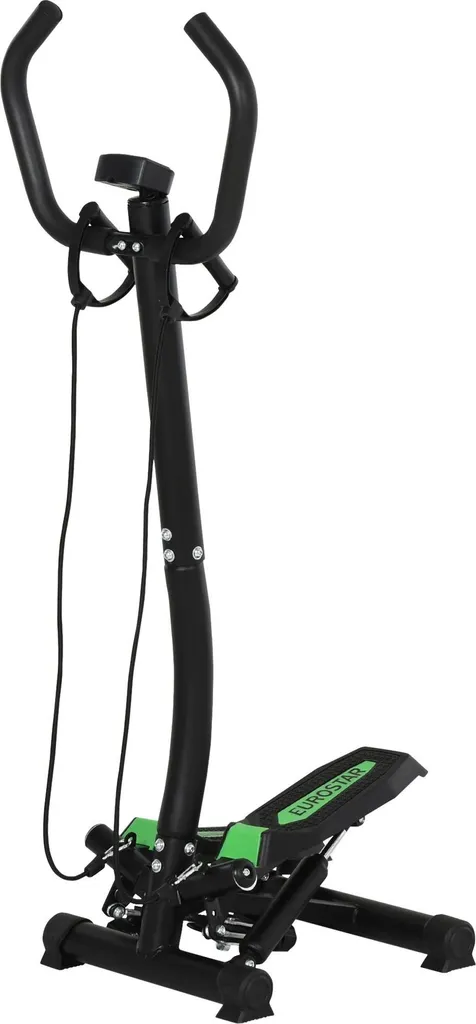Stepper Up-Down A90-128 Noir avec Pédales Réglables pour Fitness à Maison