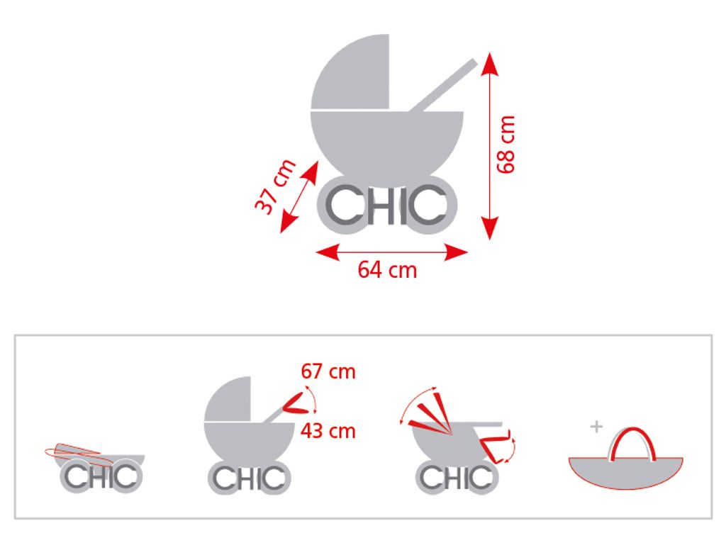 Bayer Chic 2000 - Kombi-Puppenwagen Leni, Puppenwagen mit Produktbild 6