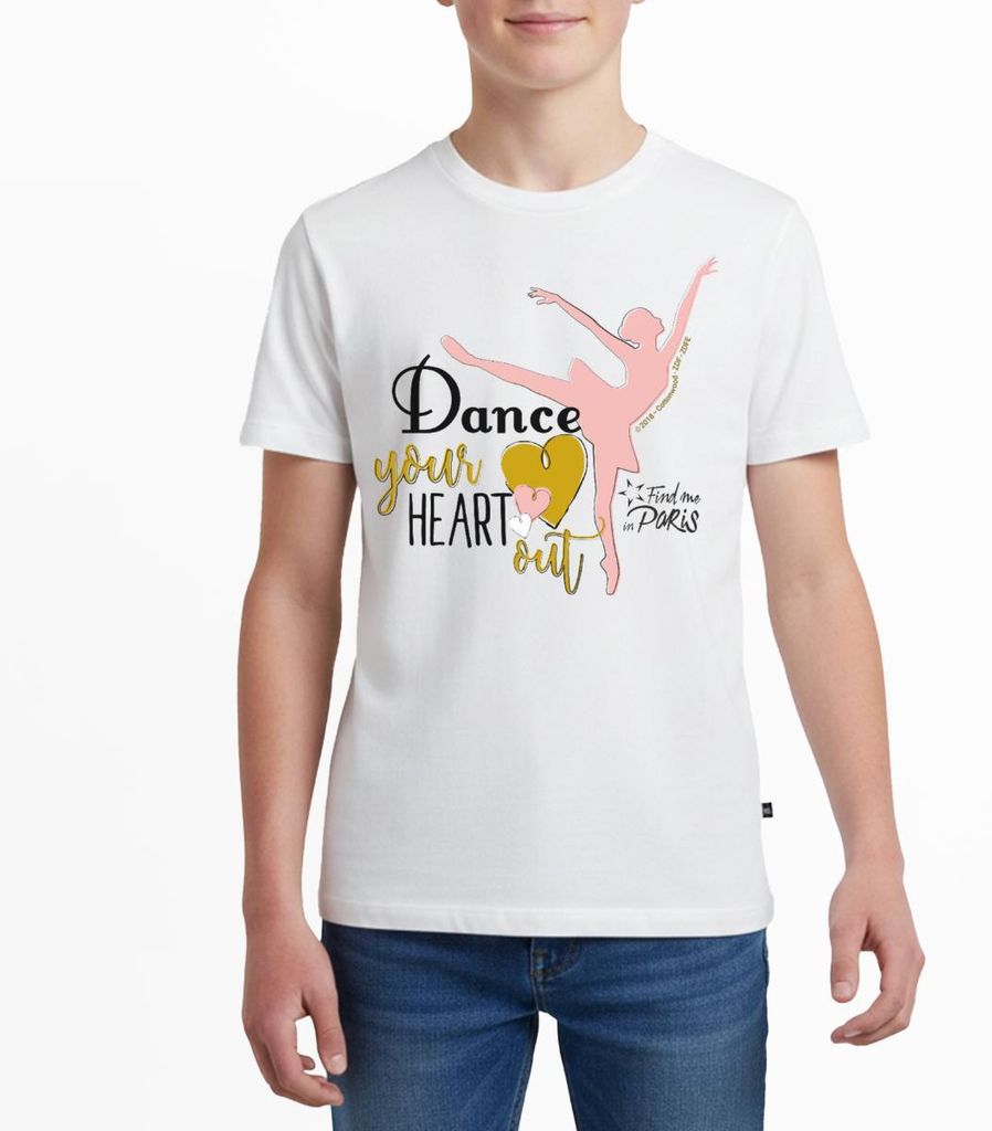 Spreadshirt Find me in Paris Dance your heart out Spruch Teenager Premium T-Shirt, 146/152 (10 Jahre), Weiß