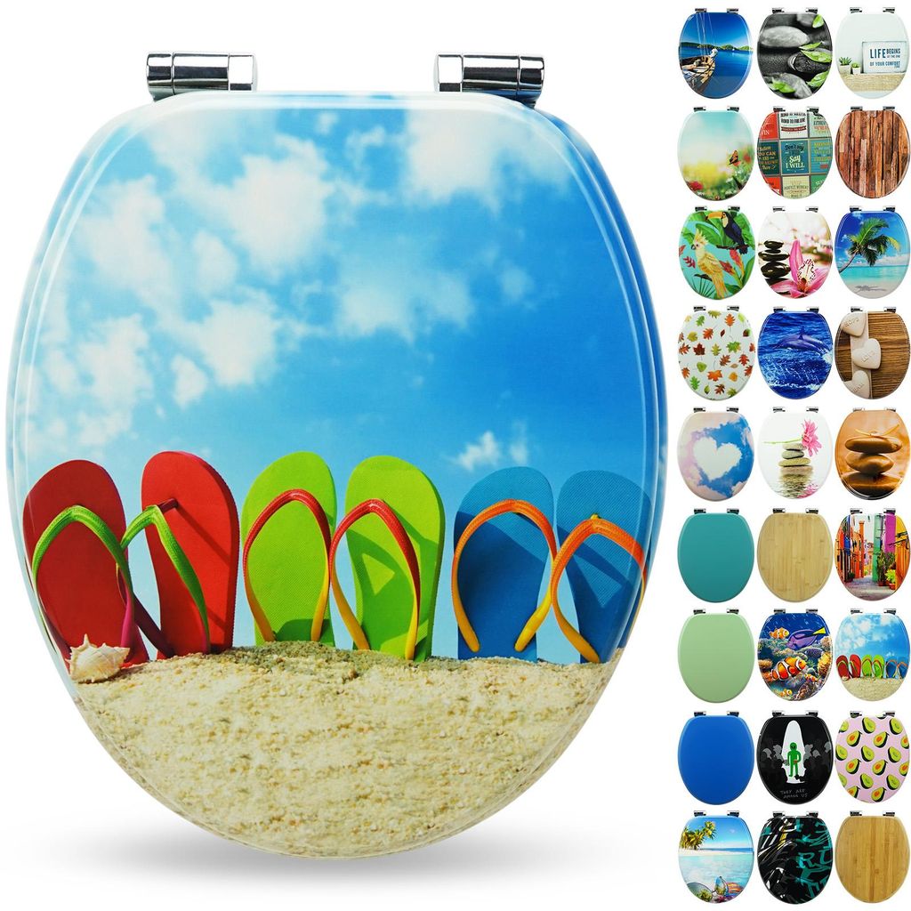 Sanfino® Premium WC Sitz "Flip-Flop" hochwertiger Produktbild 