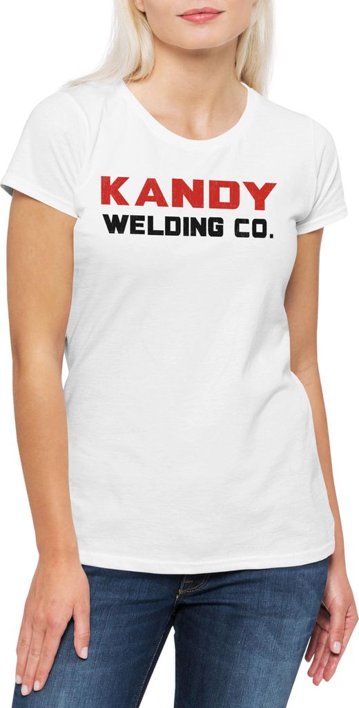 Urban Backwoods Kandy Welding, Damen T-Shirt, Farbe: Weiß, Größe: 3XL