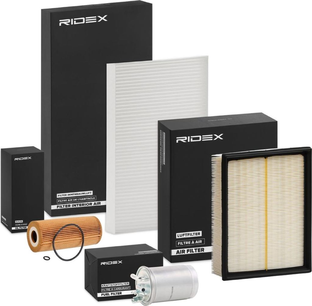 RIDEX Filterset Inspektionspaket Filtersatz für AUDI A4 Avant (8ED, B7) A6 Limousine (4F2, C6) A4 Limousine (8EC, B7) A4 Cabrio (8H7, B6, 8HE, B7)