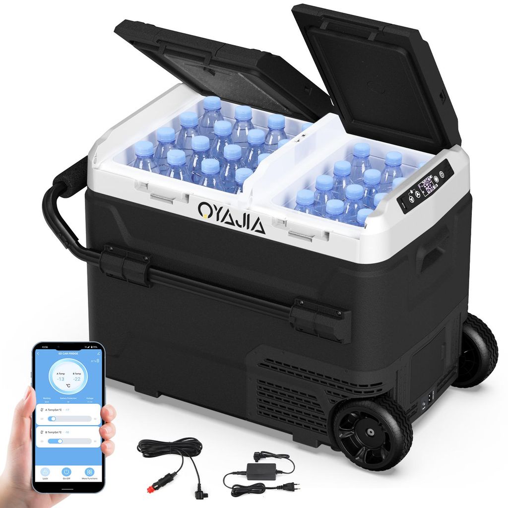 55L Kompressor Kühlbox mit Bluetooth-App, 2× UNABHÄNGIGE Produktbild 