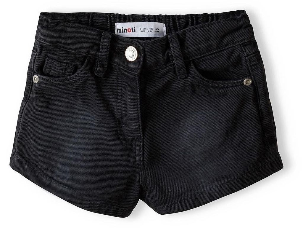 Minoti Jeansshorts Denim Baumwolle Schwarz Gr. 92 für Mädchen
